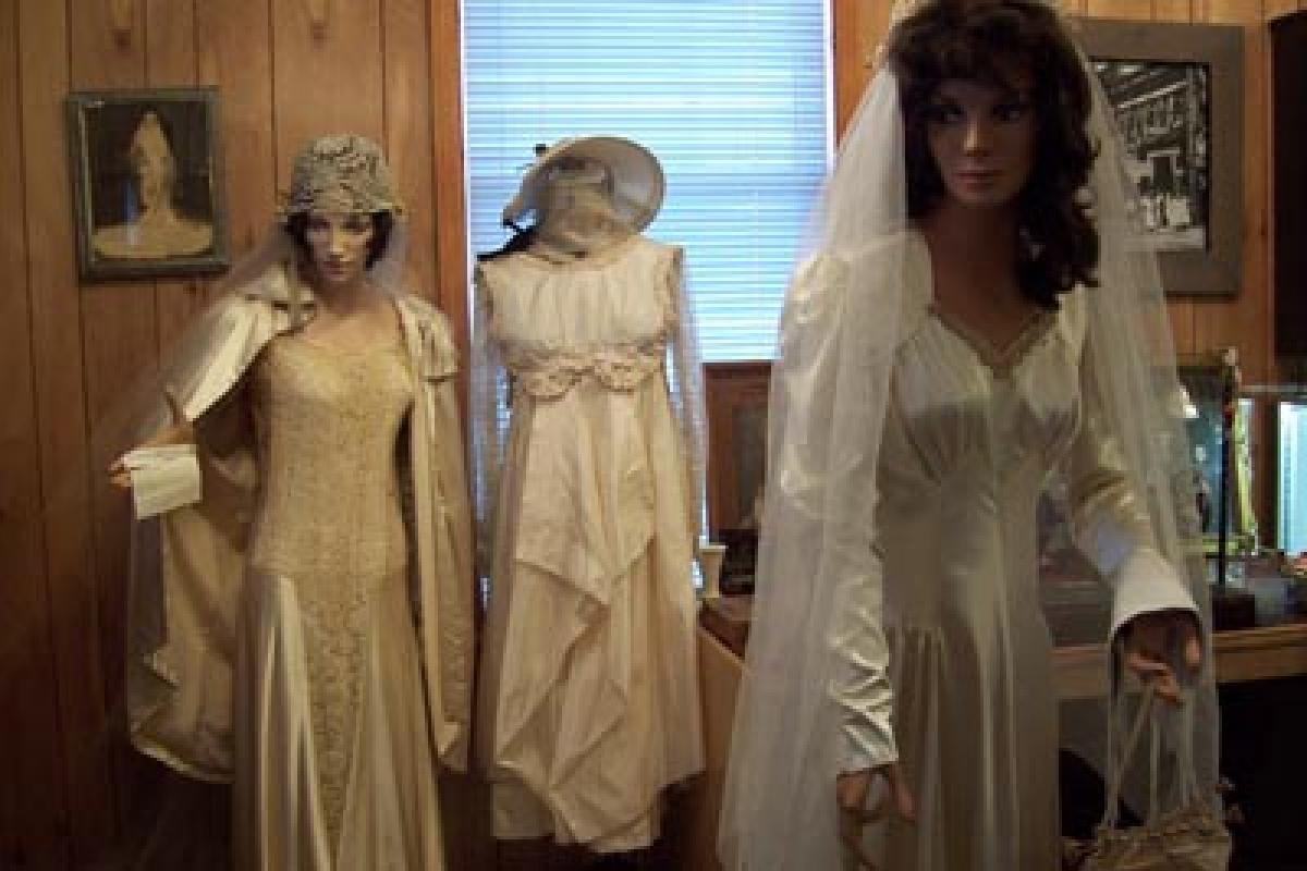 Mannequins Wearing Wedding Dresses